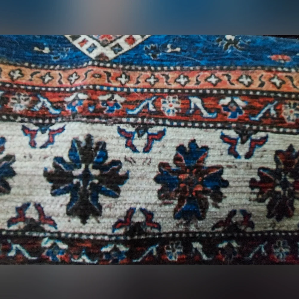 NWT Nourison Malvern Small Area Rug Blues and Reds